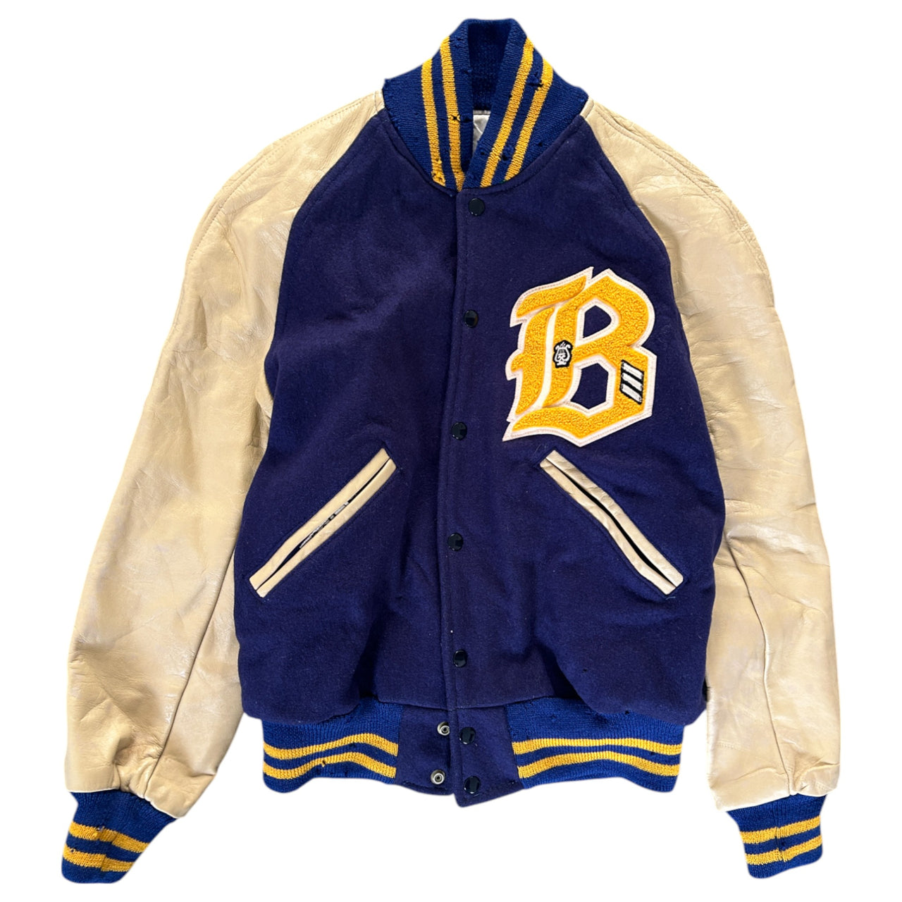 Leather Sleeve Varsity Jacket