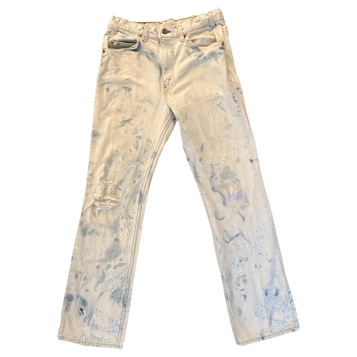 Levis Distressed Acid Wash Jeans